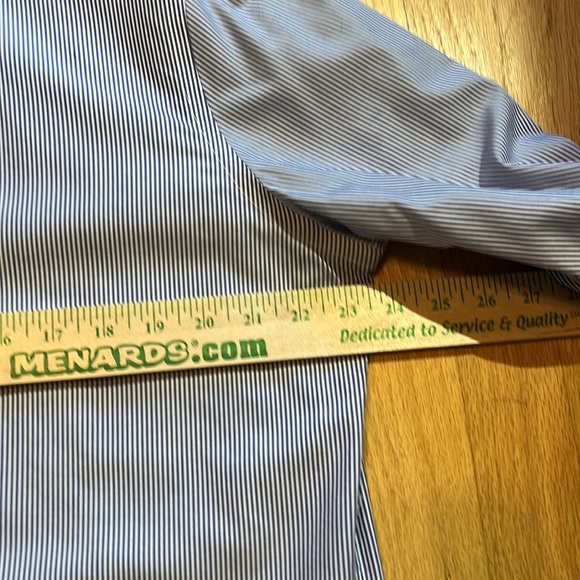 Blue Bengal Stripe Dress Shirt with French Cuffs - Picture 6 of 6